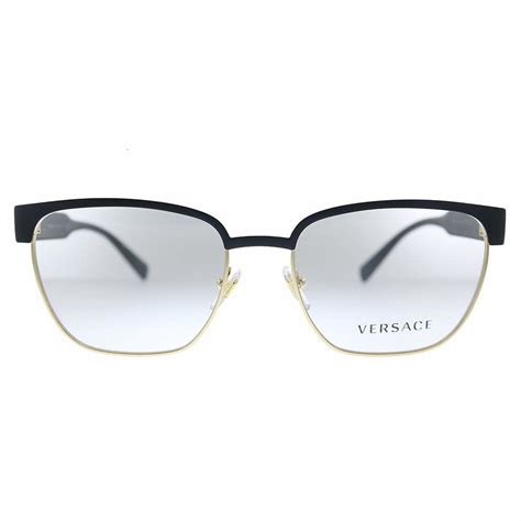 versace eyeglasses ve1264 1436 matte black/gold 54 mm